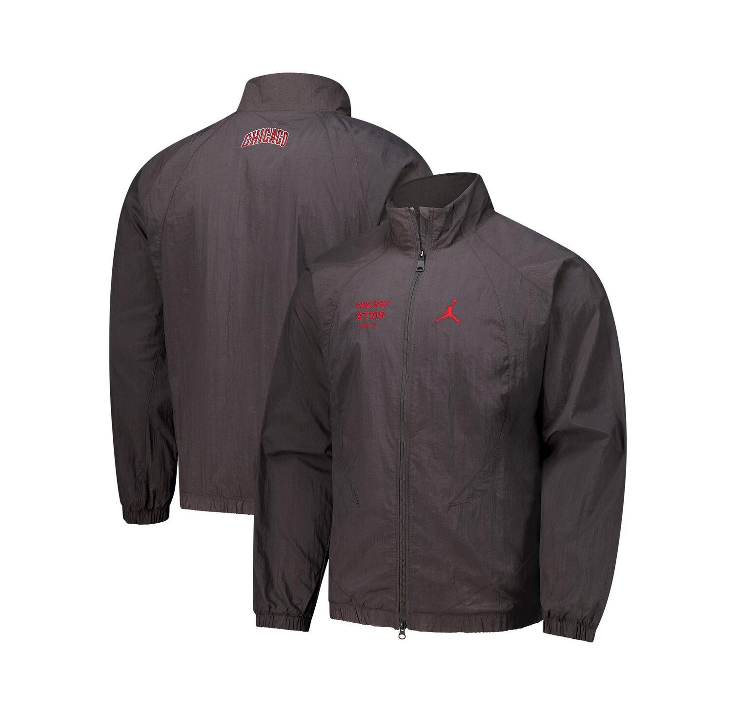 Men's Gray Chicago Bulls Courtside Statement Edition Jumpman Jam Full-Zip Jacket