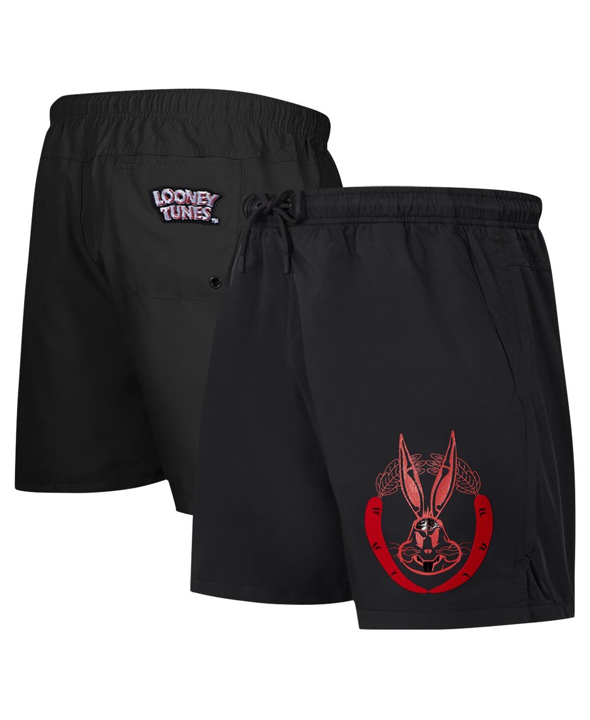 Men's Black Looney Tunes Bugs Bunny Melted Skeleton Shorts - Black