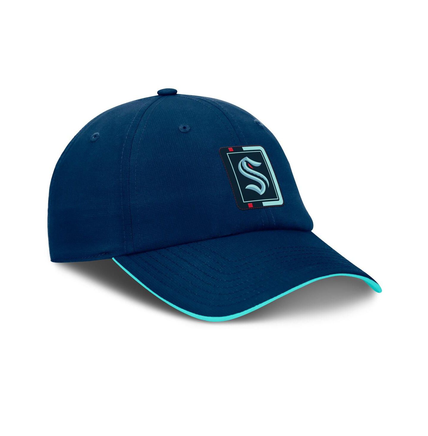 Мужская кепка Fanatics Navy/Light Blue Seattle Kraken Authentic Pro Ripstop Adjustable Hat — фото 3