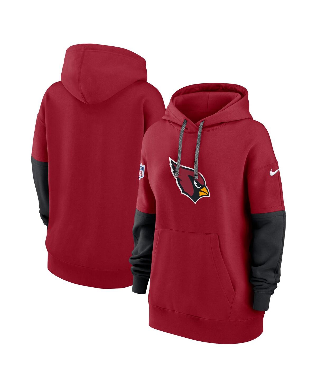 Women's Cardinal Arizona Cardinals 2024 Sideline Essential Fleece Pullover Hoodie - Cardinal