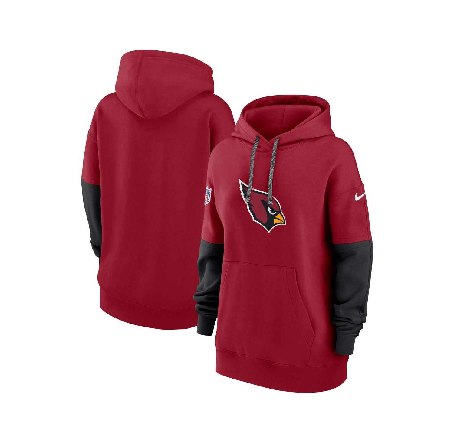 Women's Cardinal Arizona Cardinals 2024 Sideline Essential Fleece Pullover Hoodie