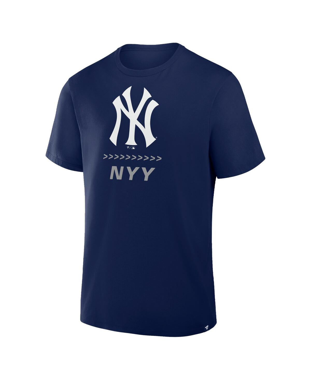 Fanatics Men's Navy New York Yankees Clubhouse Legacy Side Swipe T-shirt In Blue