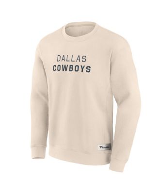 Men's Cream Dallas Cowboys Elements Future Ground Lettering Pullover Sweatshirt