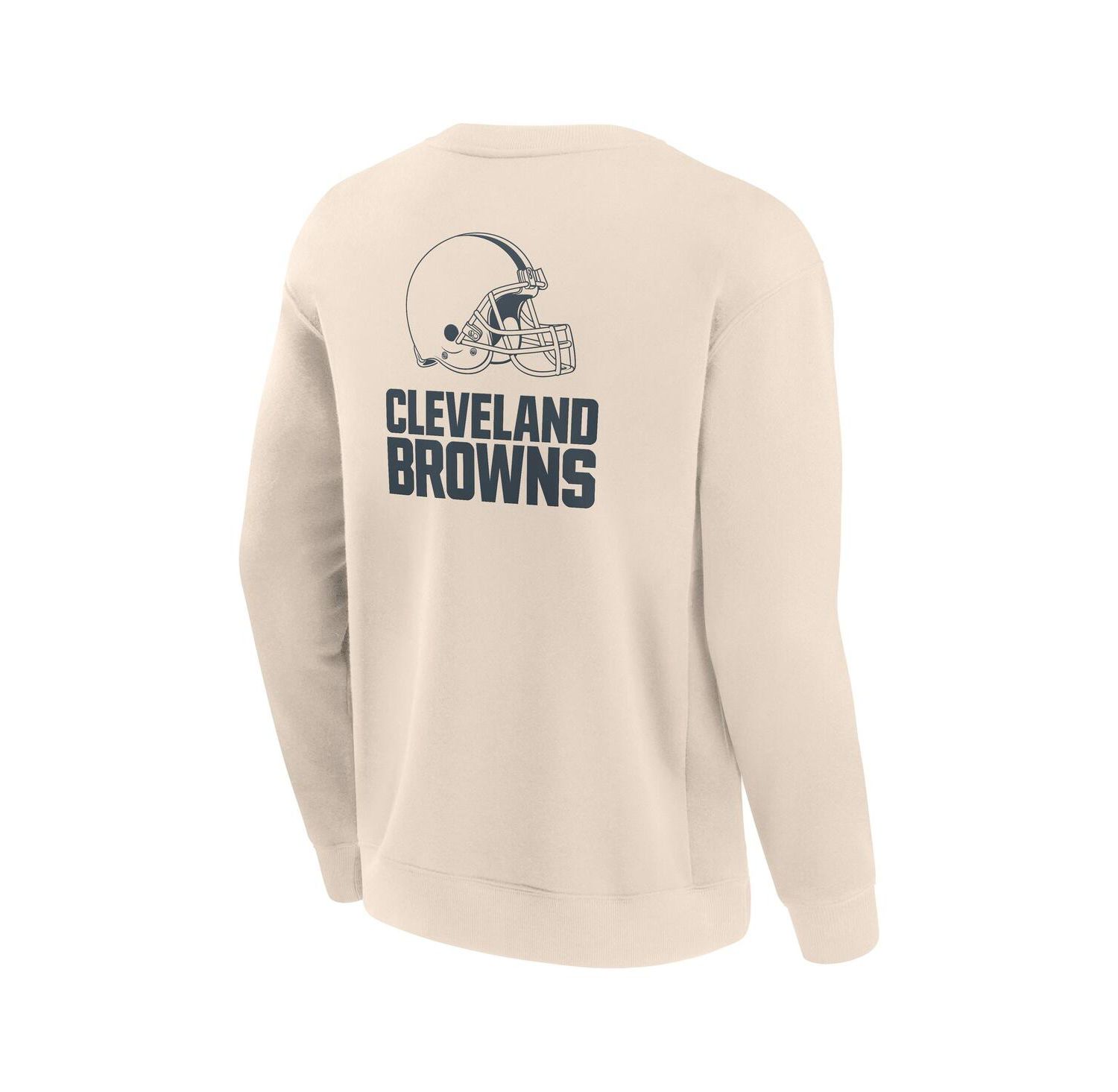 Men's Cream Cleveland Browns Elements Future Ground Lettering Pullover Sweatshirt