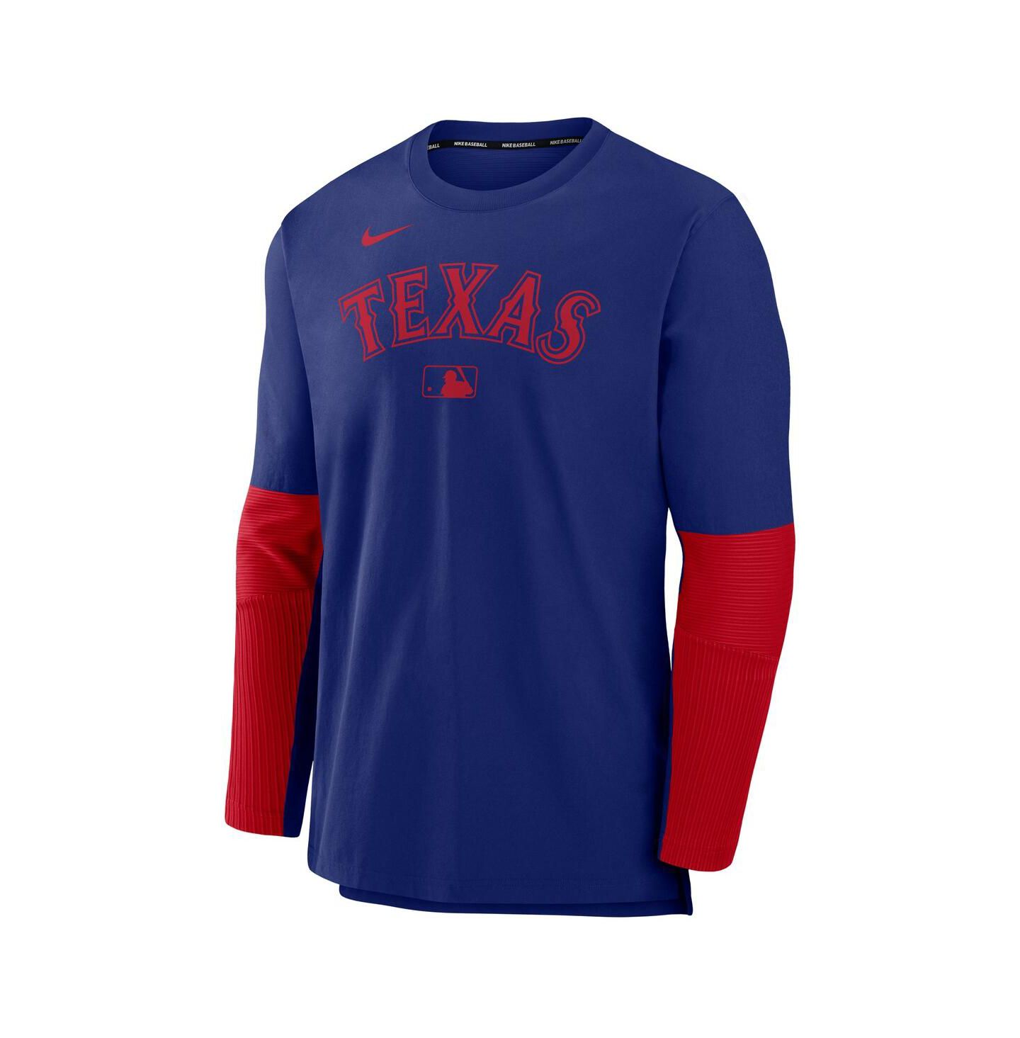 Мужской топ Nike Royal/Red Texas Rangers Authentic Collection Lightweight Player Performance Long Sleeve — фото 2