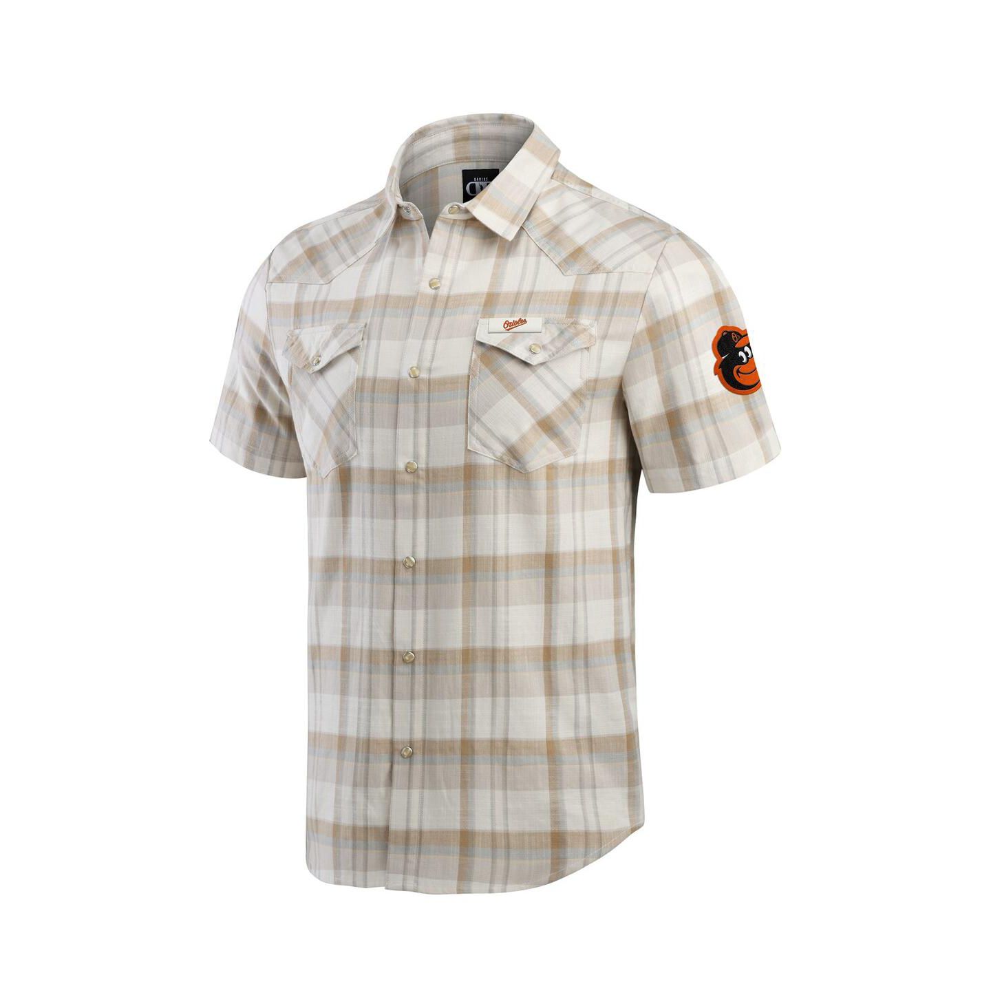 Мужская рубашка Fanatics Darius Rucker Collection by Gray Baltimore Orioles Plaid Full-Snap — фото 3
