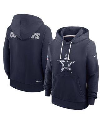 Nike - Women's Navy Dallas Cowboys Sideline Initial Home&nbsp;Performance Pullover Hoodie