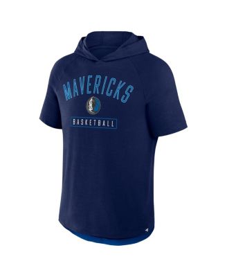 Men's Navy Dallas Mavericks Pass Legend Raglan Hoodie T-Shirt