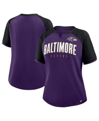 Fanatics - Women's Purple/Black Baltimore Ravens Height Advantage T-Shirt