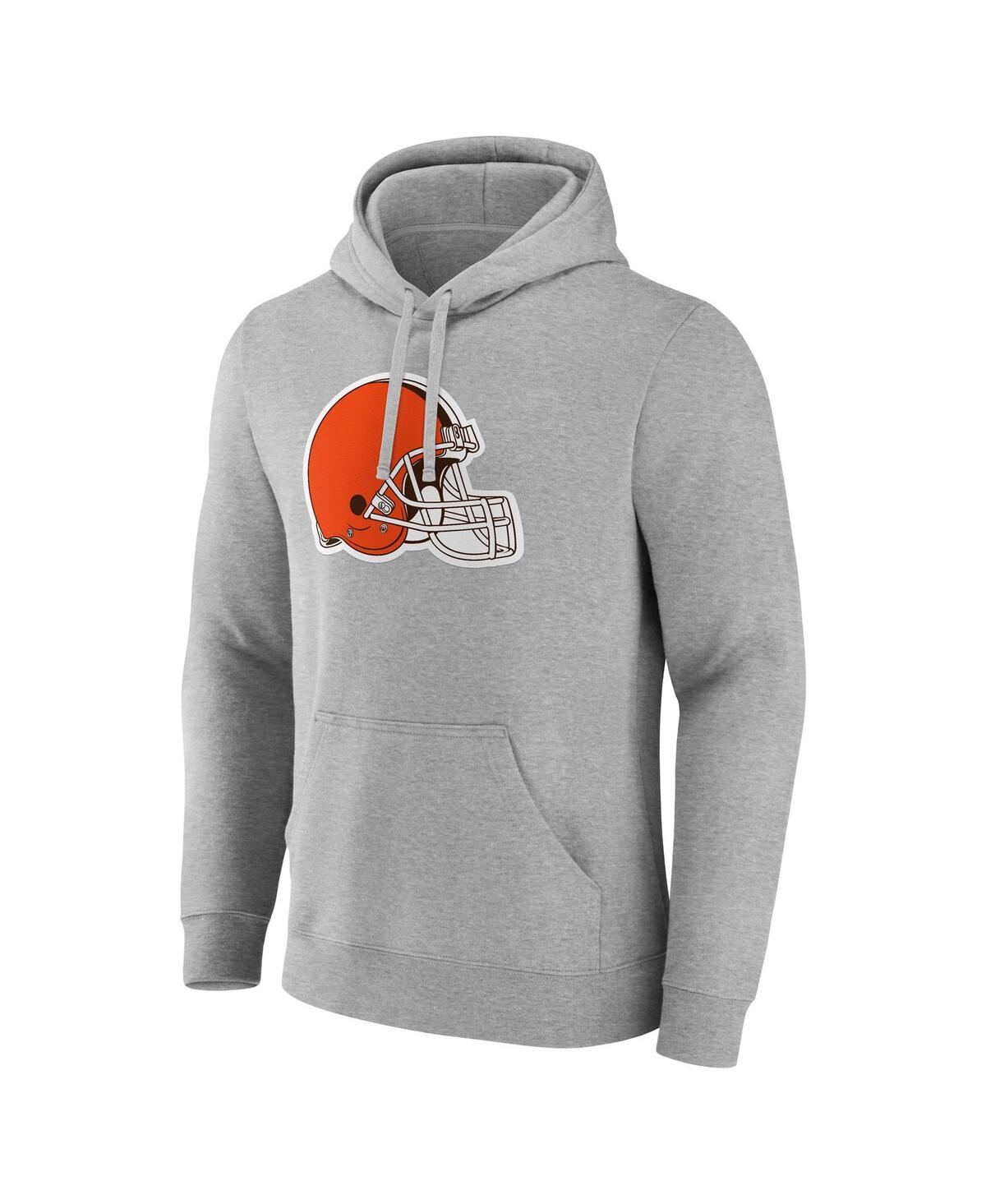 Fanatics Men's Heather Gray Cleveland Browns Deliver Fleece Pullover Hoodie In Gray
