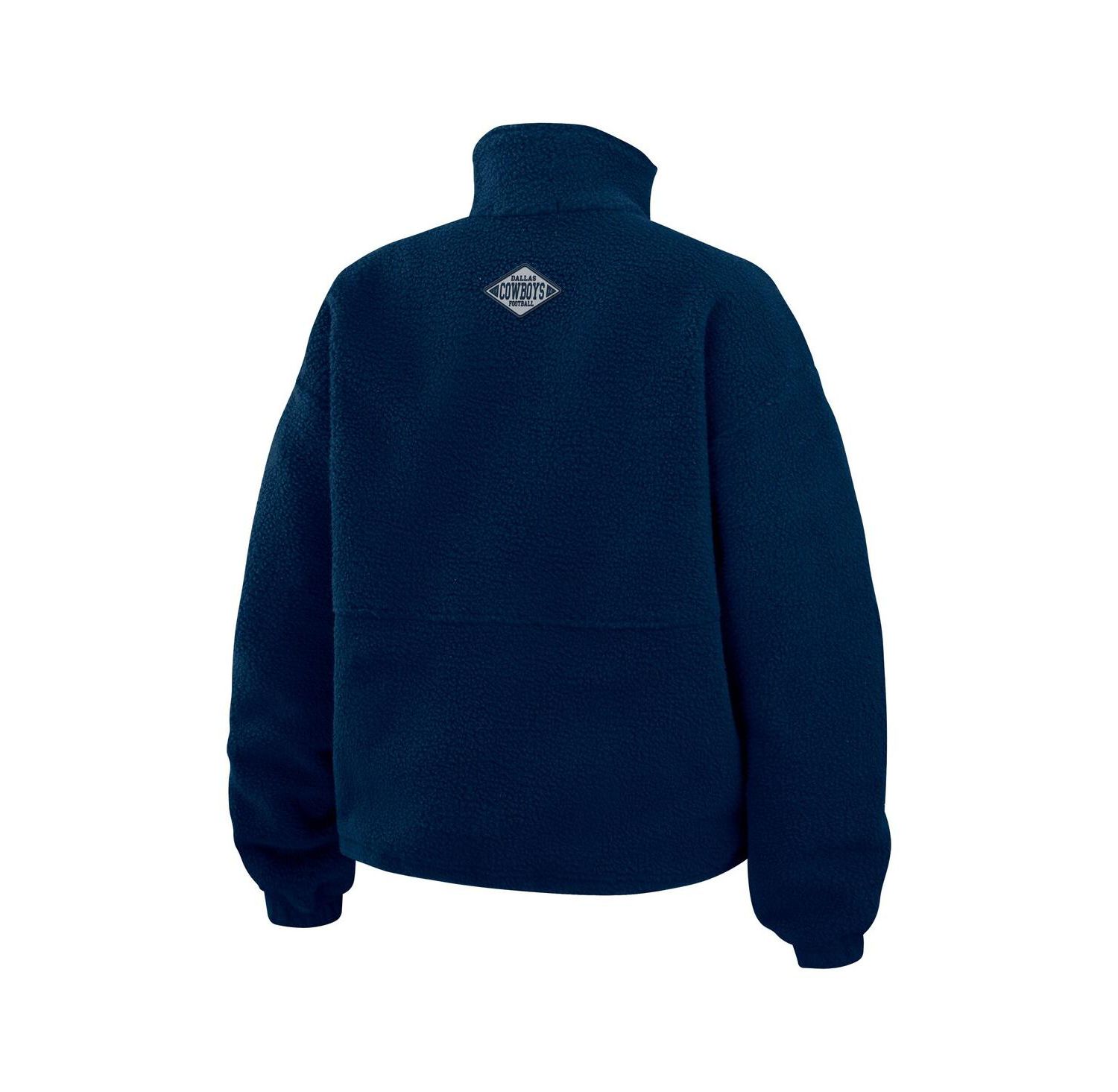 Women's Navy Dallas Cowboys Polar Fleece Half-Zip Jacket