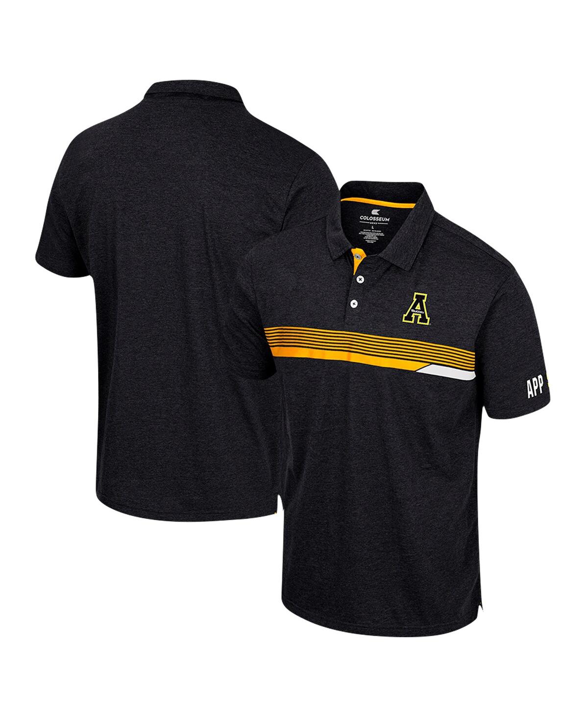 Men's Black Appalachian State Mountaineers No Problem Polo Shirt - Black