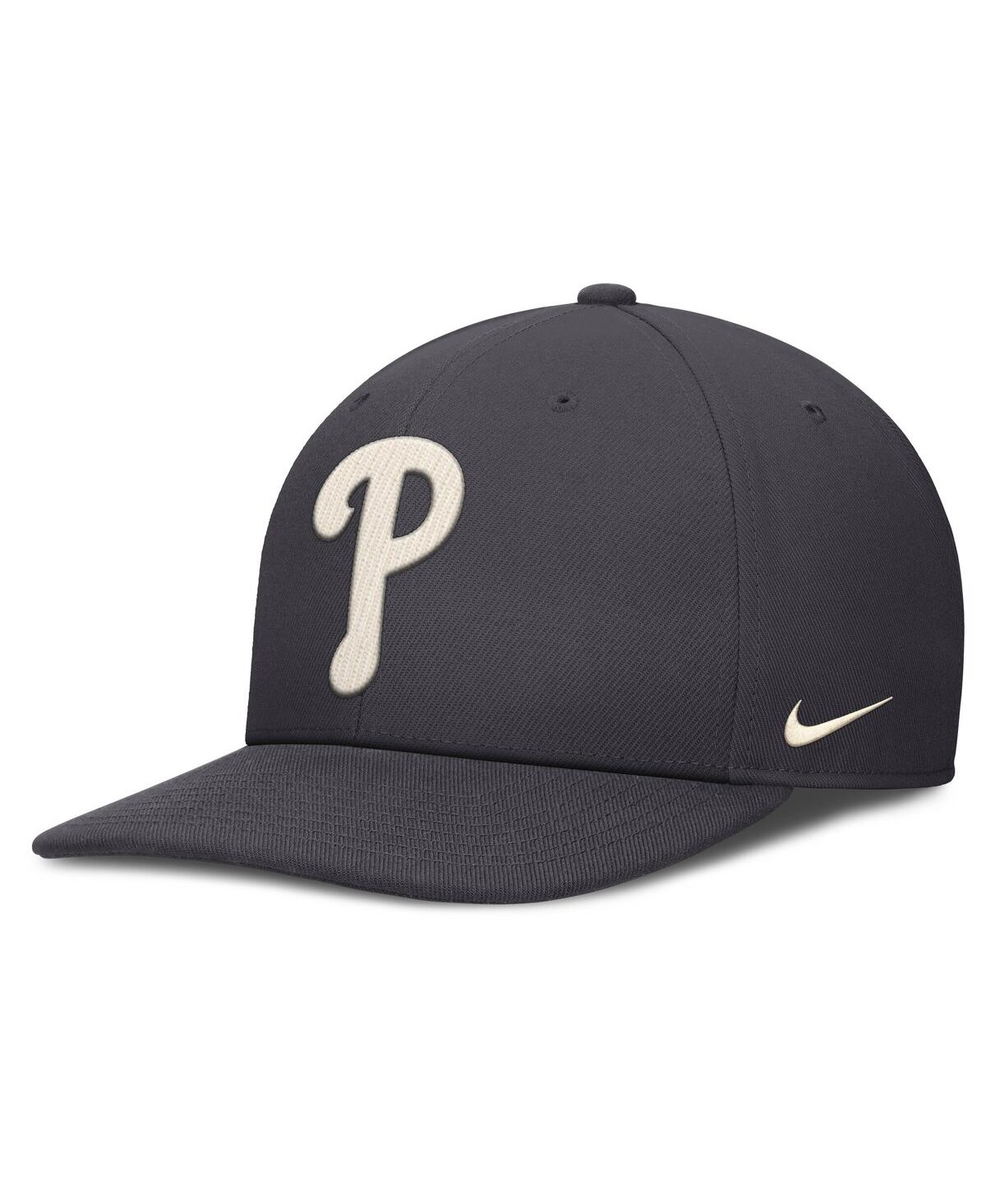 Nike Men's Anthracite Philadelphia Phillies Statement Pro Snapback Hat In Gray