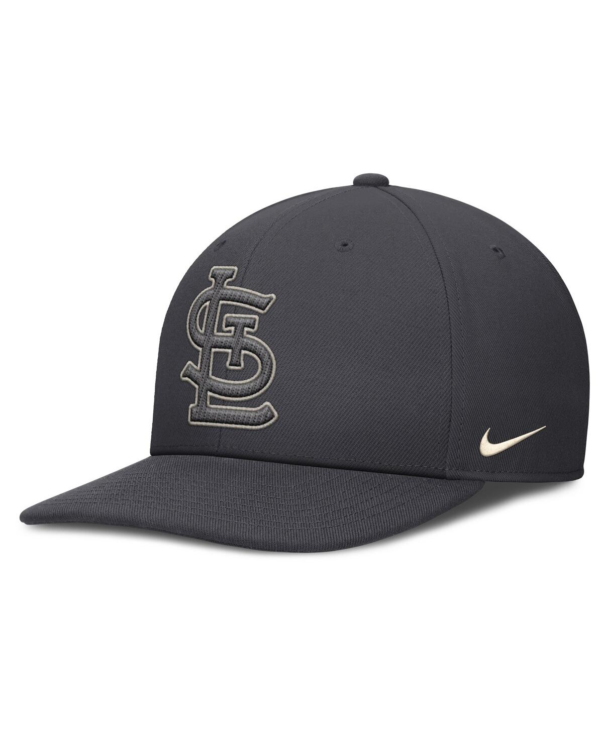 Nike Men's Anthracite St. Louis Cardinals Statement Pro Snapback Hat In Gray
