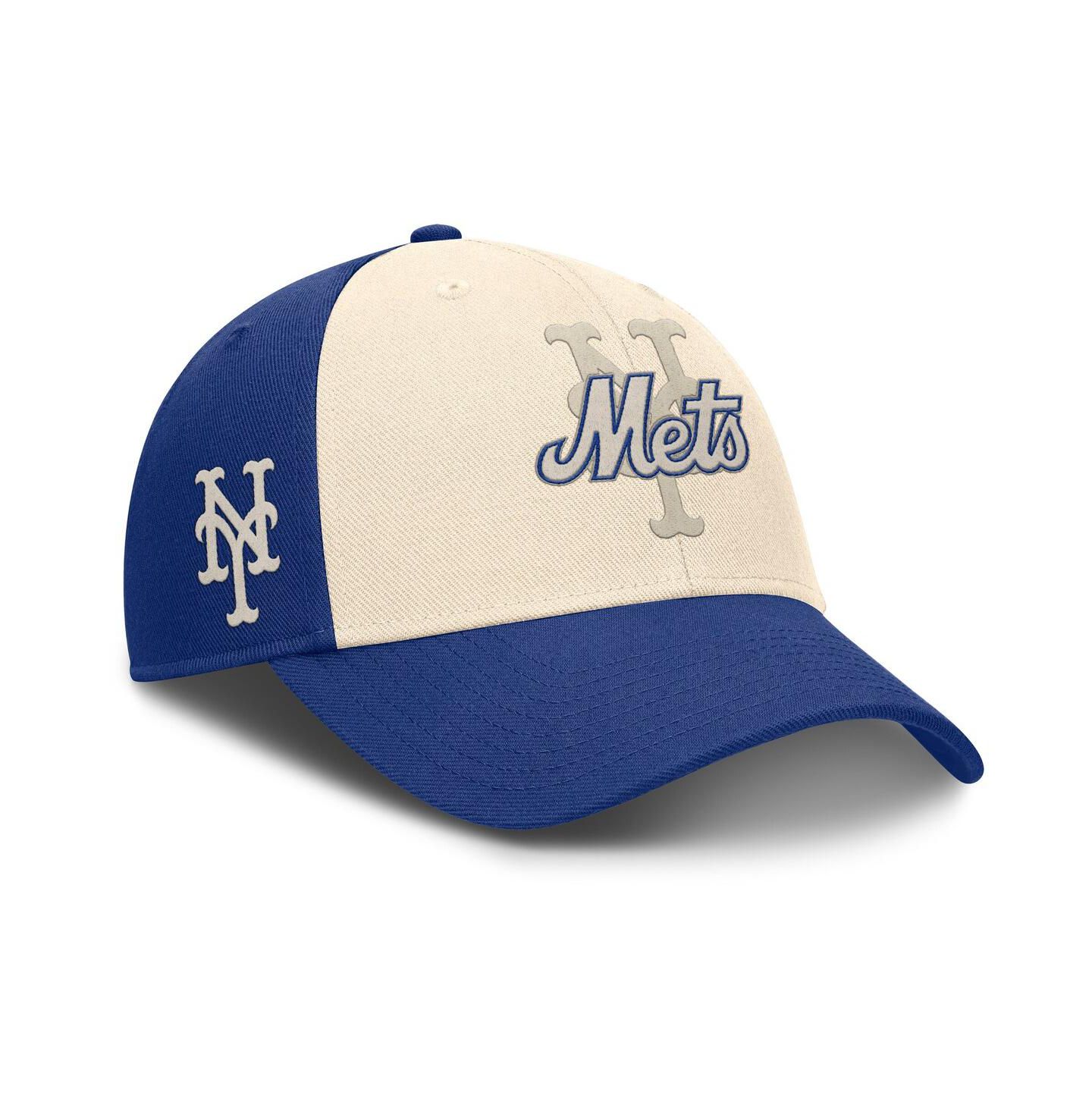 Мужская регулируемая кепка Nike New York Mets Statement Club Performance, Royal/Natural — фото 1