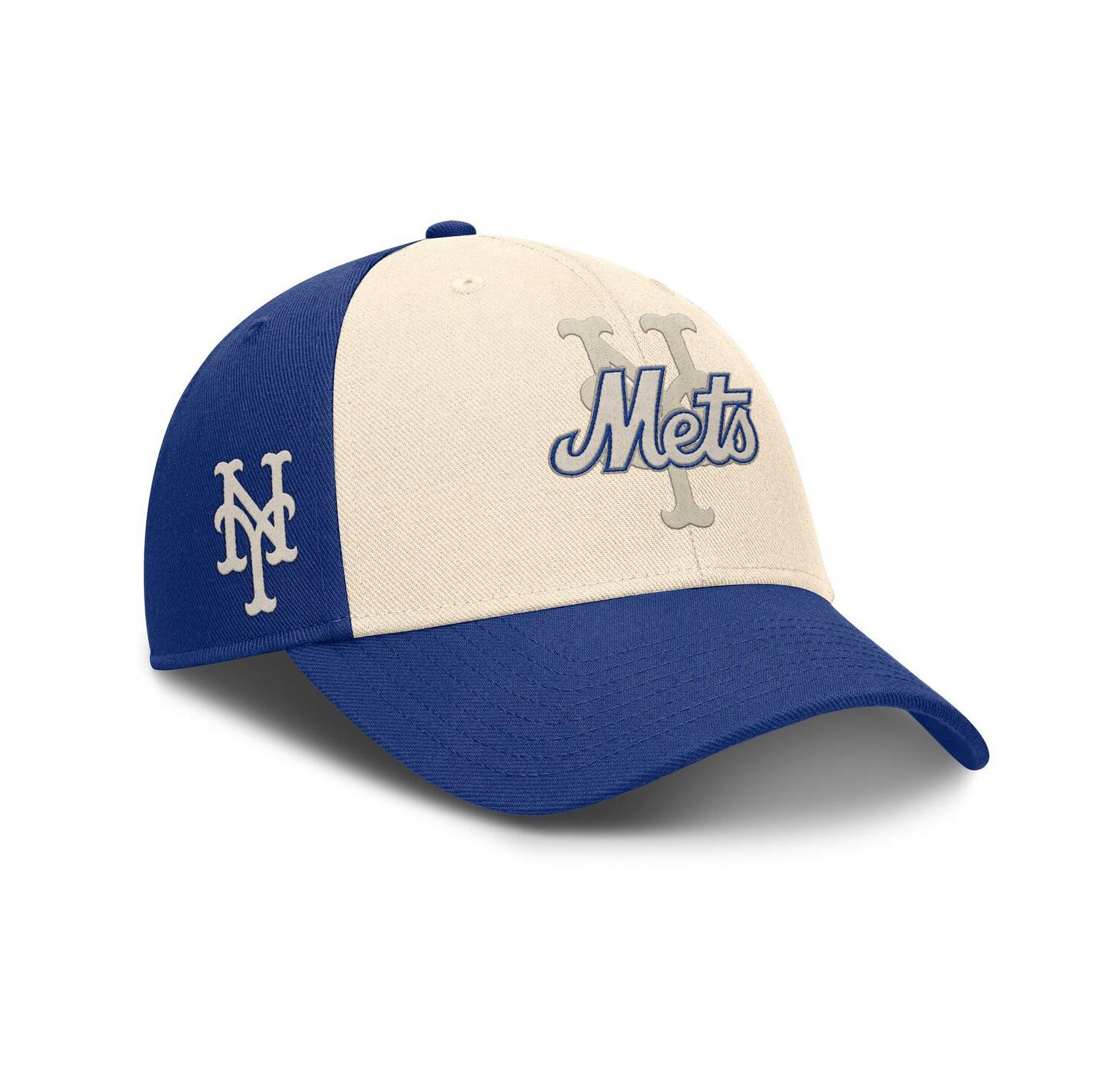 Men's Royal/Natural New York Mets Statement Club Performance Adjustable Hat