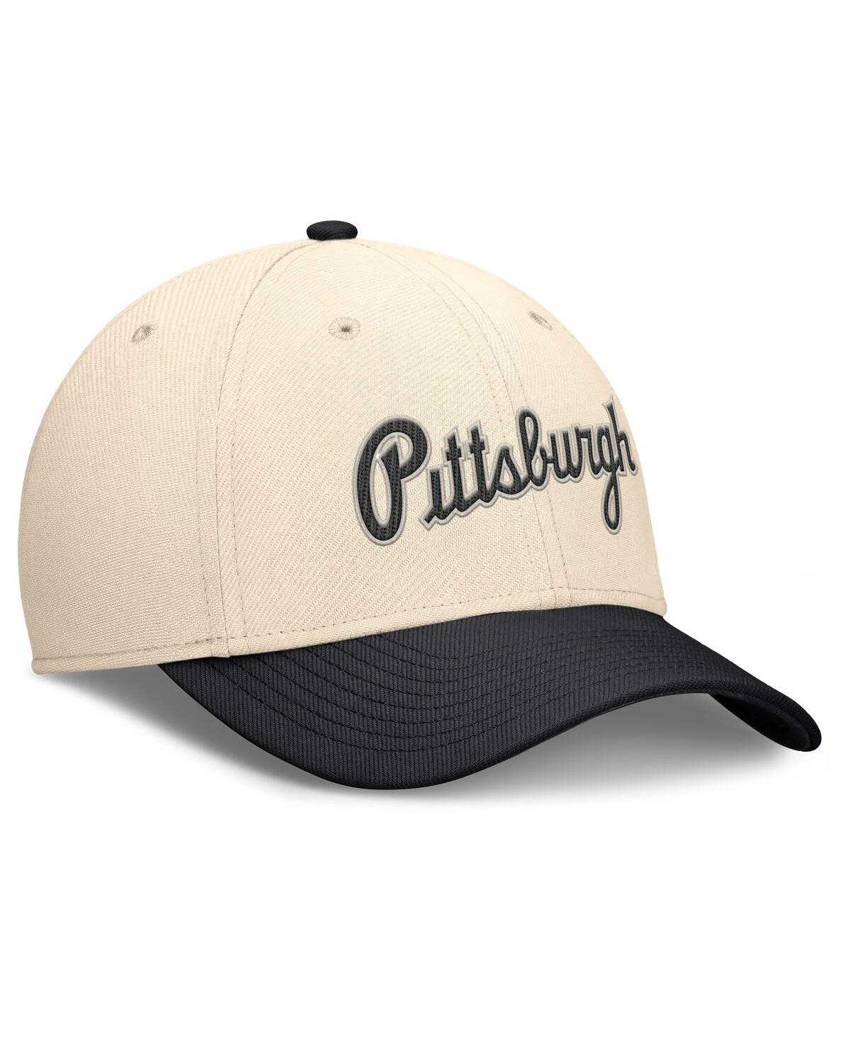 Nike Men's Natural/black Pittsburgh Pirates Statement Rise Performance Flex Hat In Multi