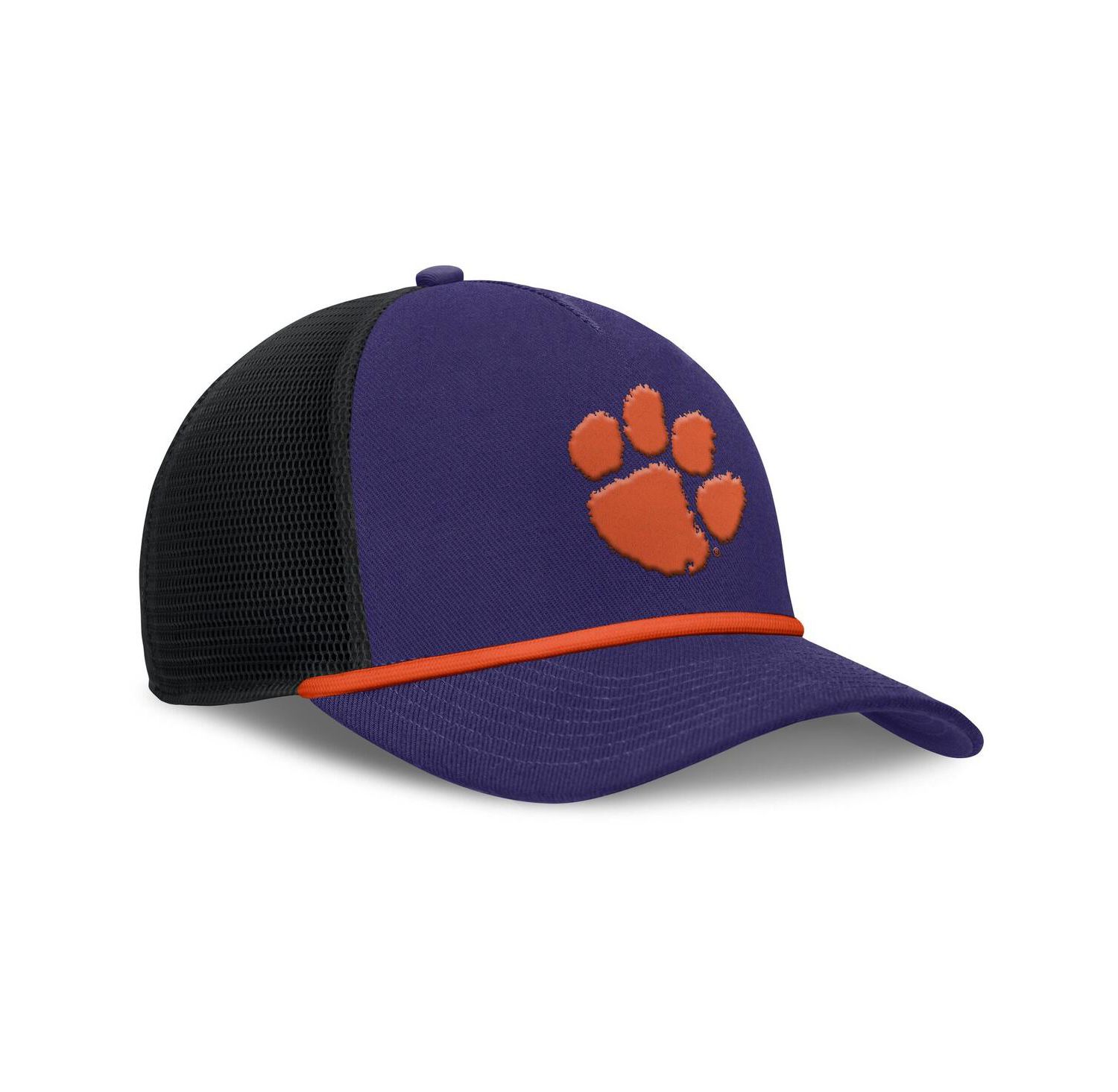 Men's Purple Clemson Tigers Rise Primetime Trucker Adjustable Hat