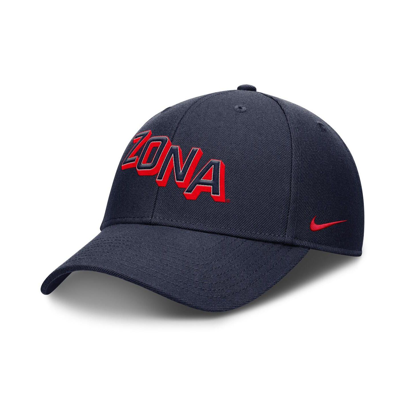 Мужская кепка Nike Navy Arizona Wildcats Slanted Primetime Rise Performance Adjustable Hat — фото 1