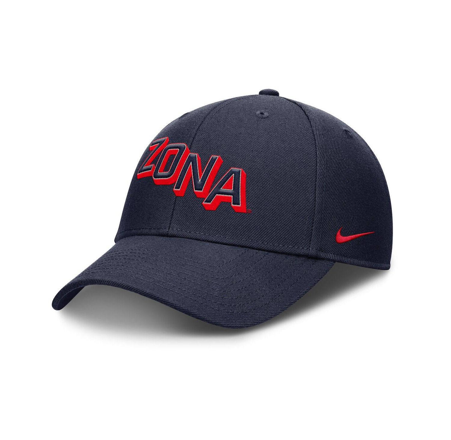 Men's Navy Arizona Wildcats Slanted Primetime Rise Performance Adjustable Hat