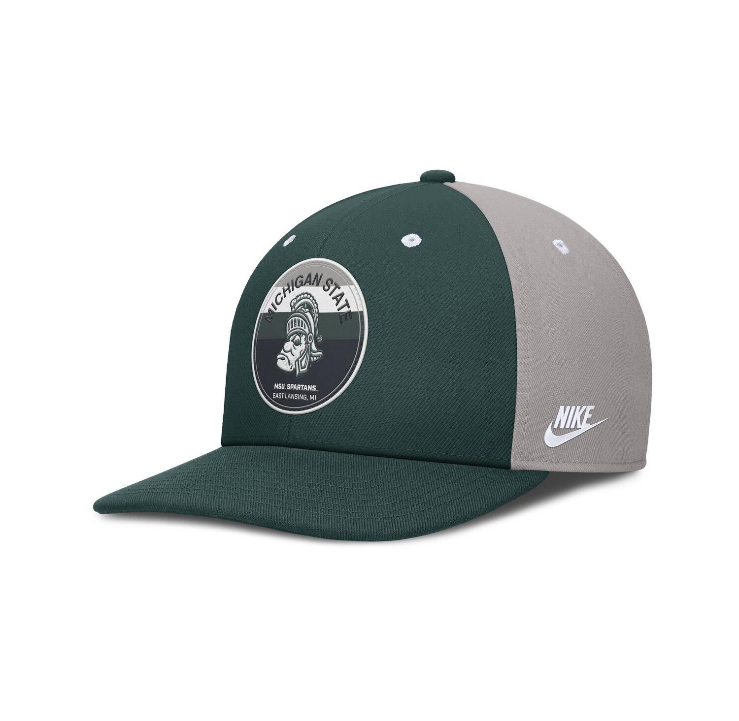 Men's Green/Gray Michigan State Spartans Prep Pro Performance Snapback Hat