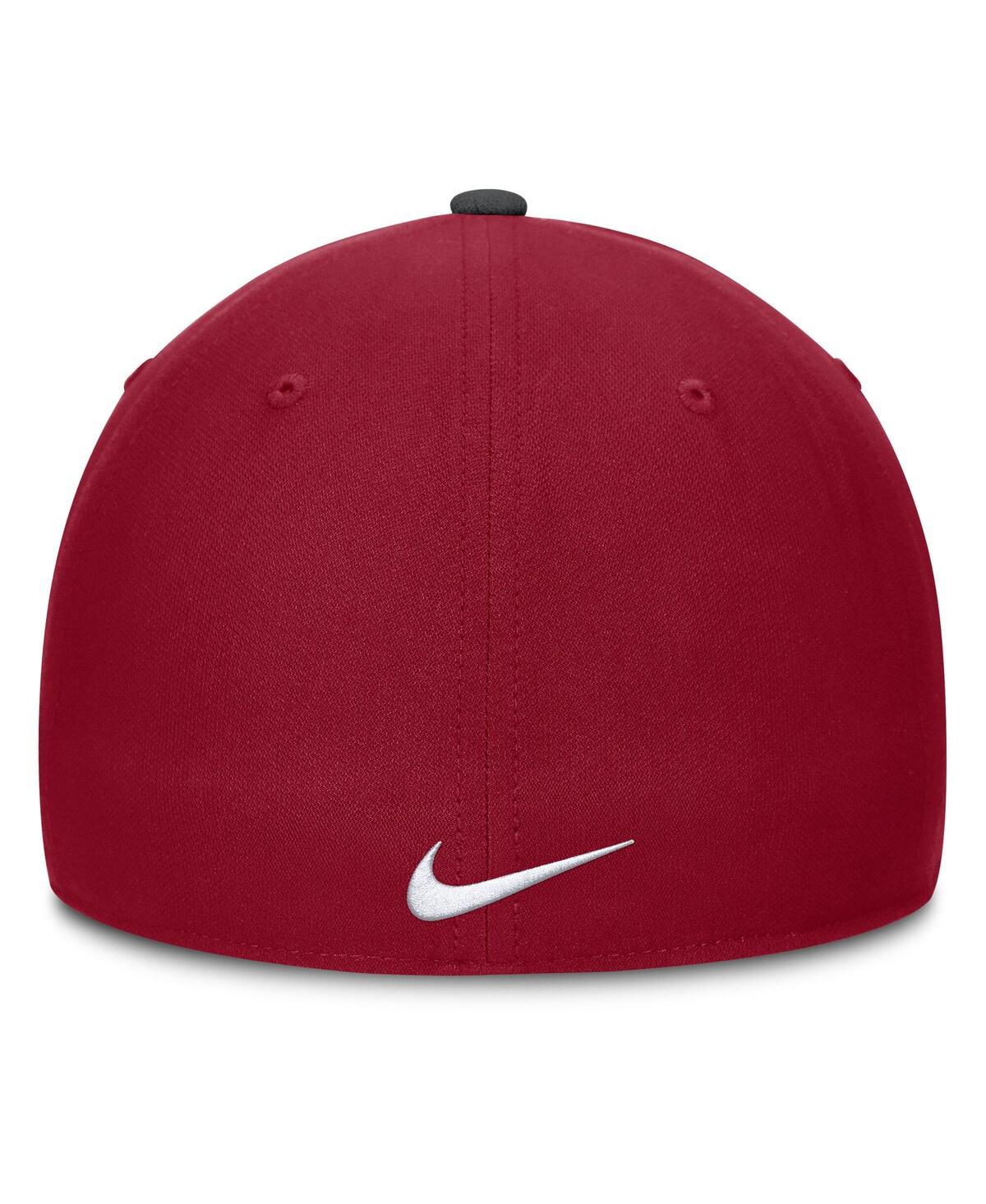 Nike Men's Black/cardinal Stanford Cardinal 2025 Sideline Rise Local Performance Flex Hat