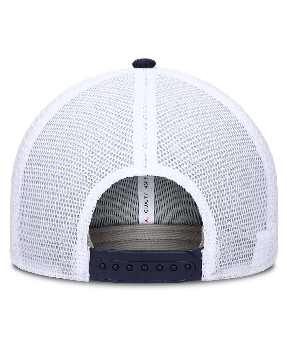 Jordan Men's Navy/white Michigan Wolverines Rise Primetime Performance Trucker Adjustable Hat In Multi