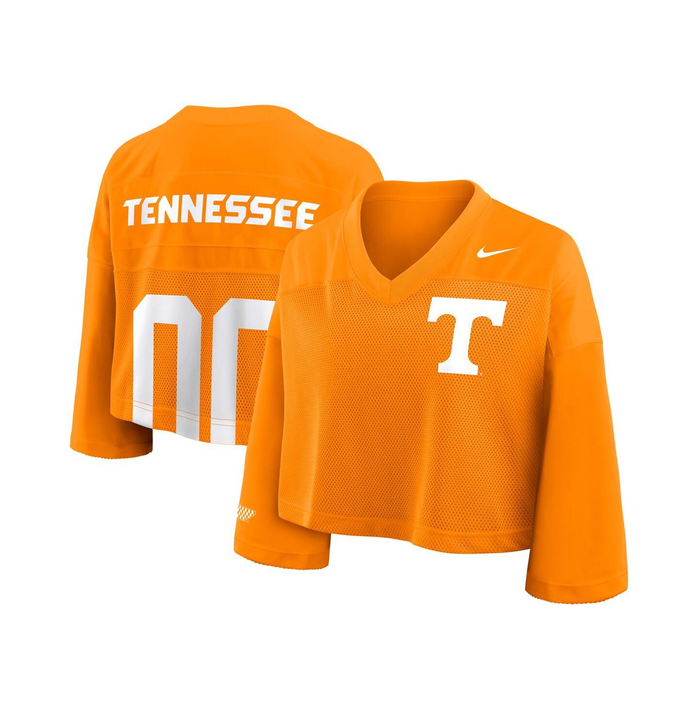 Женское джерси Nike Women's Tennessee Orange Tennessee Volunteers Cropped Mesh Fashion Jersey — фото 1