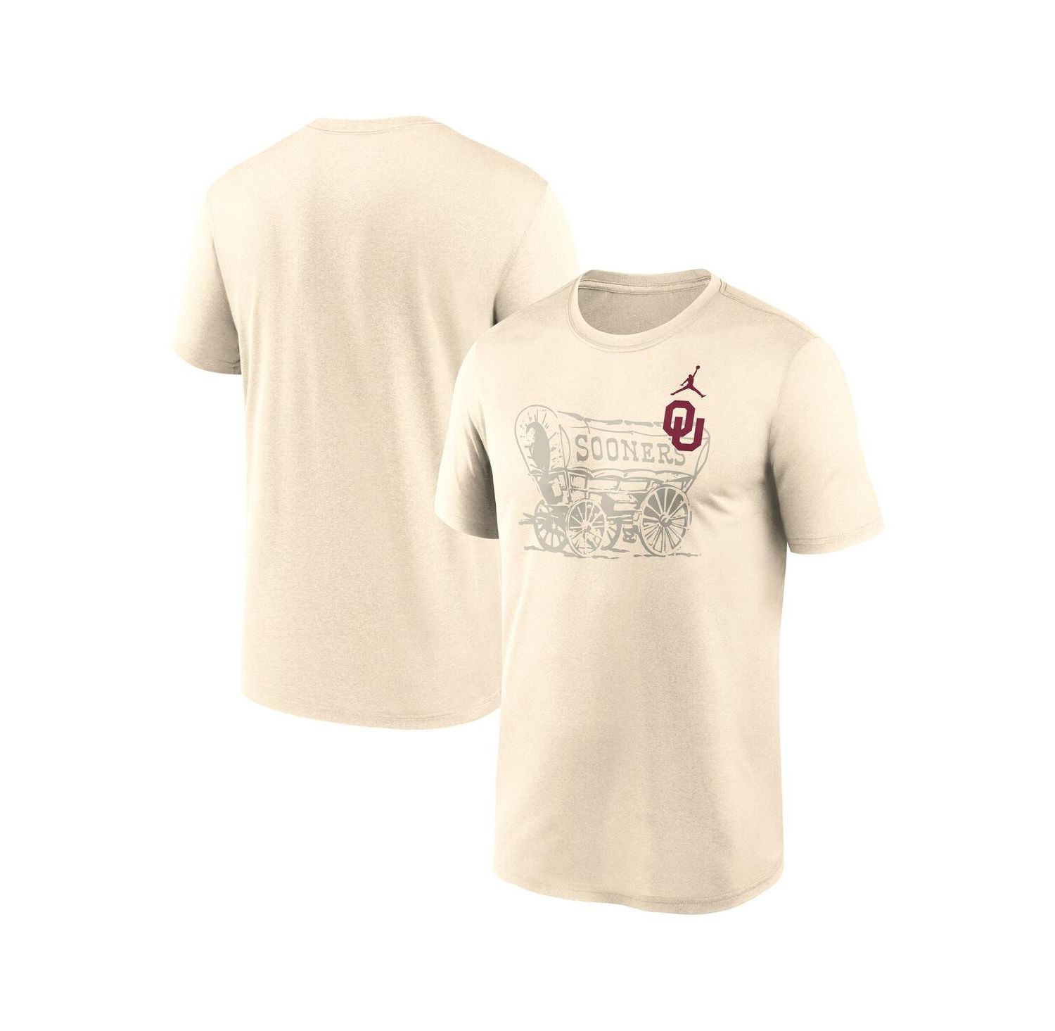 Men's Natural Oklahoma Sooners Campus Shadow Legend Performance T-Shirt