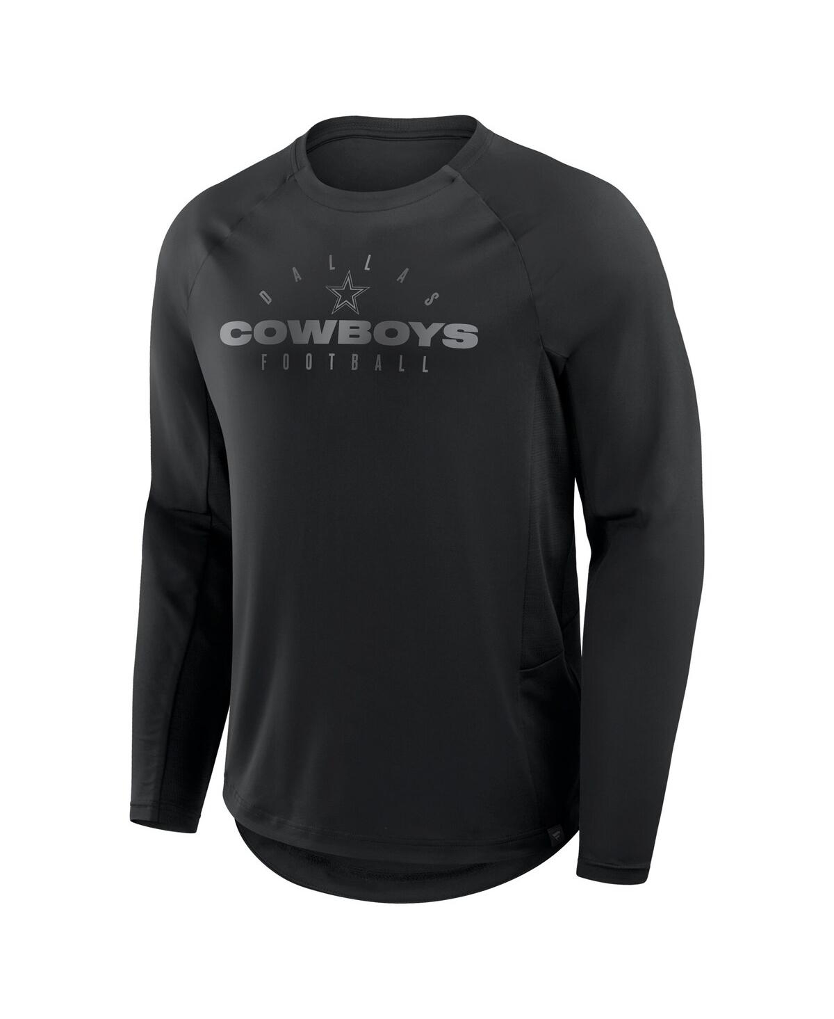 Fanatics Men's Black Dallas Cowboys Coverage Scheme Long Sleeve T-shirt In Black