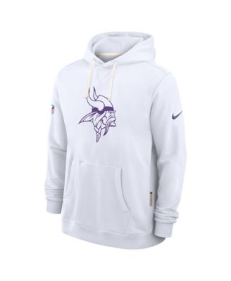 Men's White Minnesota Vikings Sideline Alt 2 Tight Coverage Performance Pullover Hoodie
