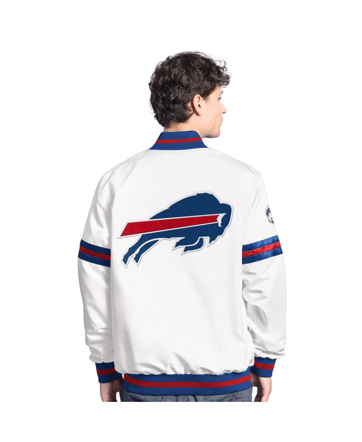 Starter Men's White Buffalo Bills Scout Full-snap Varsity Jacket In White