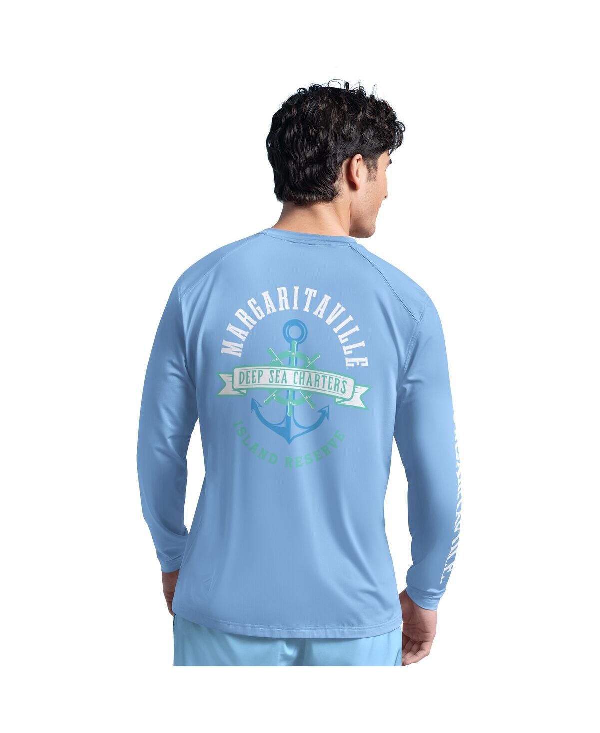 Margaritaville Men'sâ G-iii Sports By Carl Banks Light Blue Chicago Bears Rock Harbor Long Sleeve Rashguard T-shirt In Blue