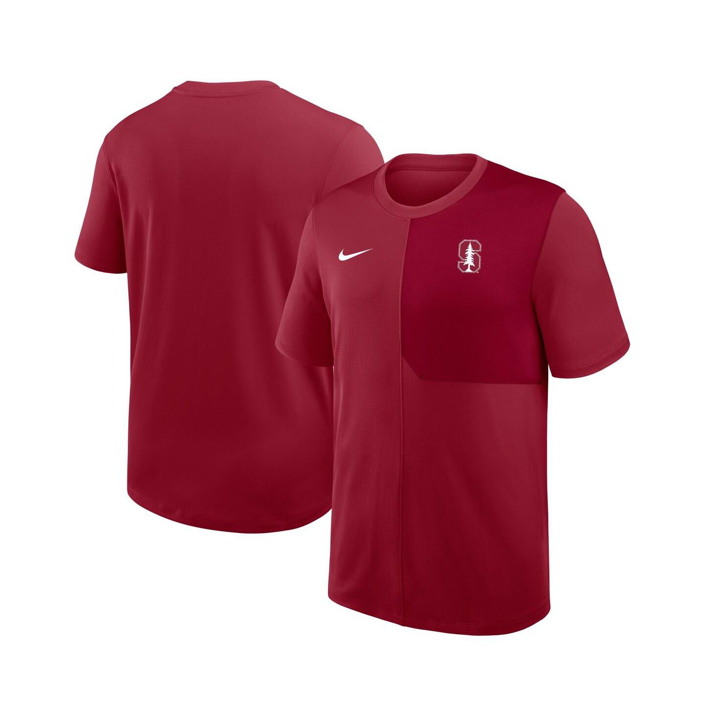 Мужская футболка Nike Cardinal Stanford Cardinal 2025 Sideline UV Performance Coach — фото 1
