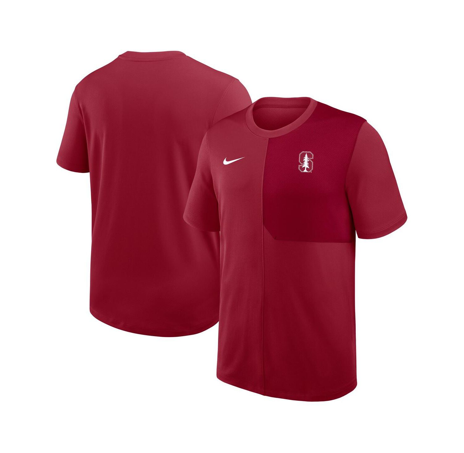 Men's Cardinal Stanford Cardinal 2025 Sideline UV Performance Coach T-Shirt