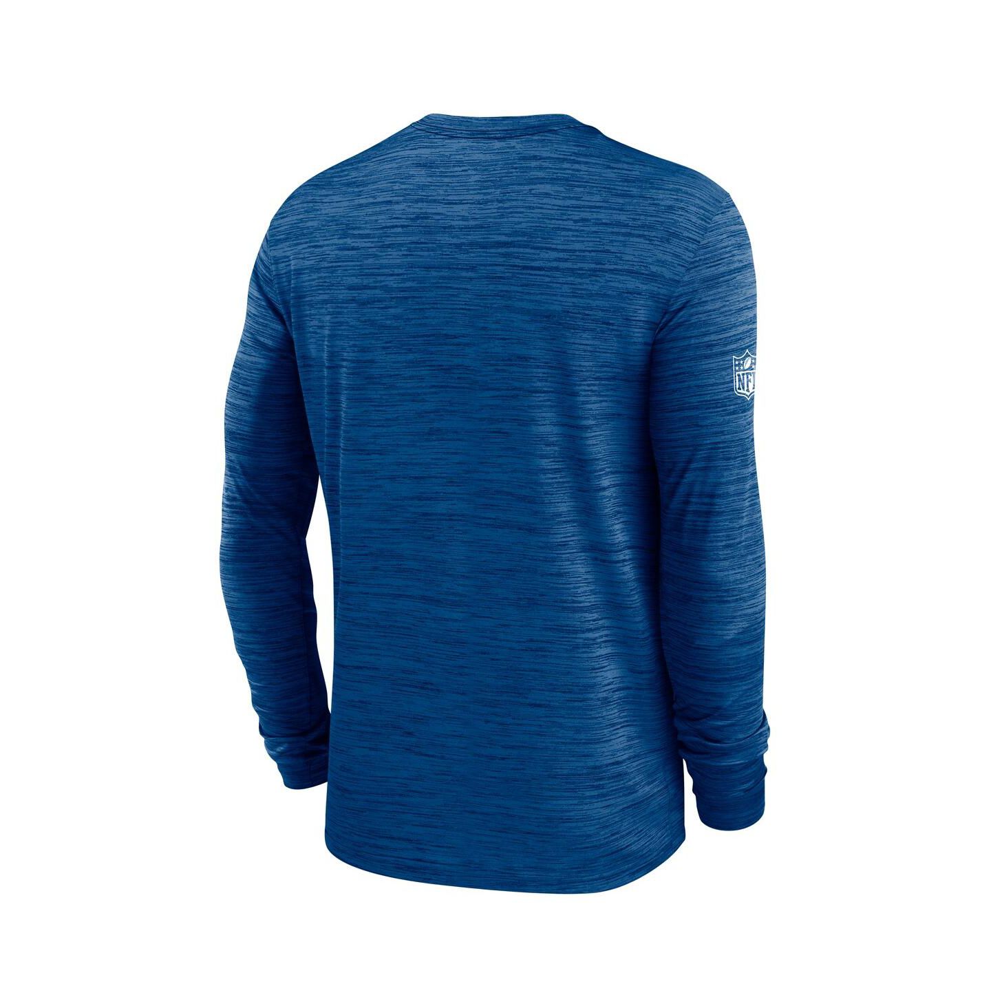 Мужская футболка Nike Royal Indianapolis Colts Sideline Velocity Performance Long Sleeve — фото 3