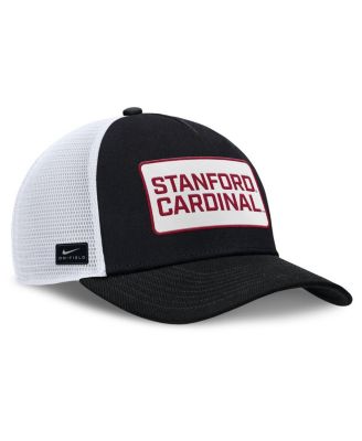Men's Black/White Stanford Cardinal 2025 On-Field Rise Patch Trucker Adjustable Hat