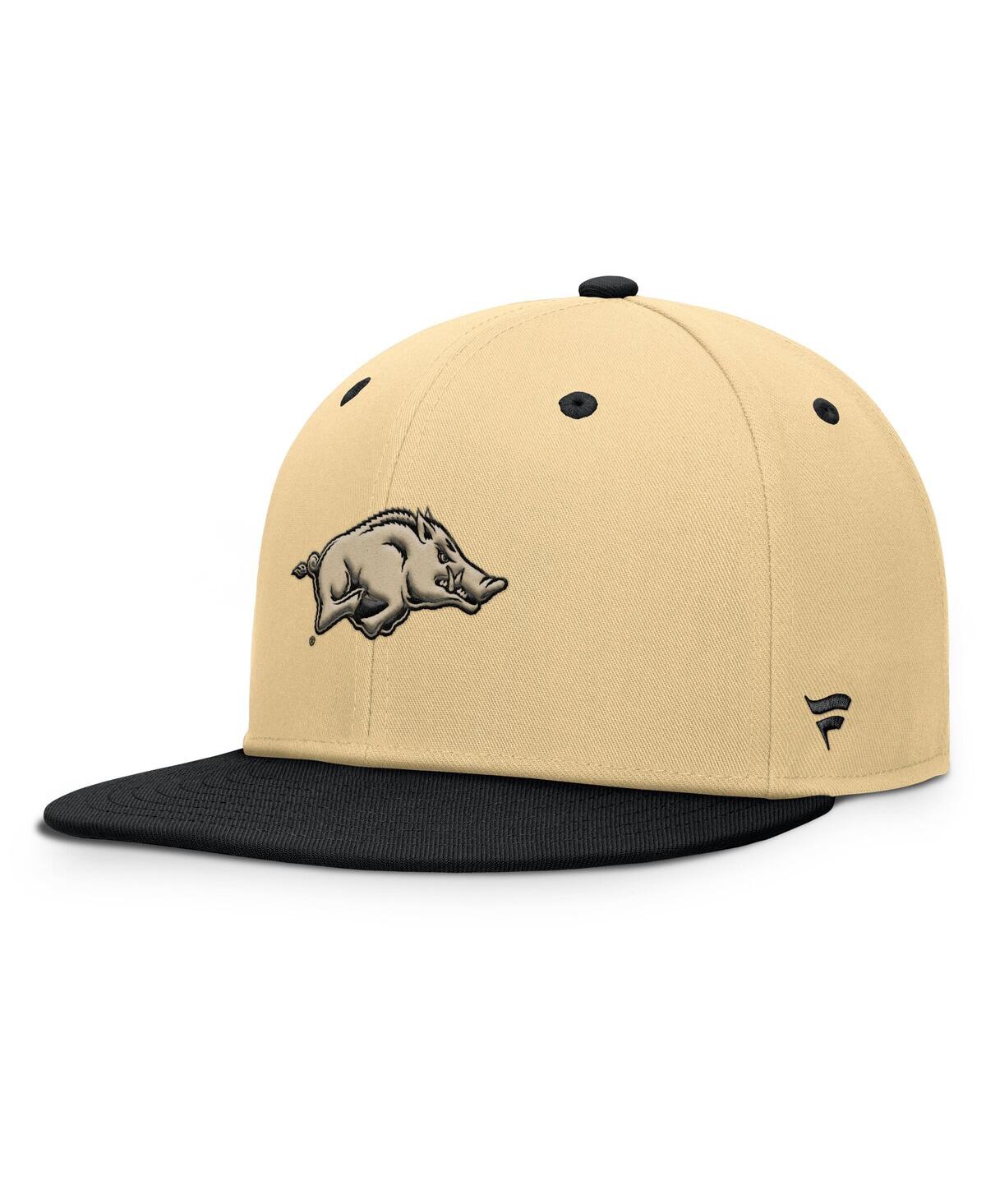 Fanatics Men's Gold/black Arkansas Razorbacks Balance Fitted Hat In Multi