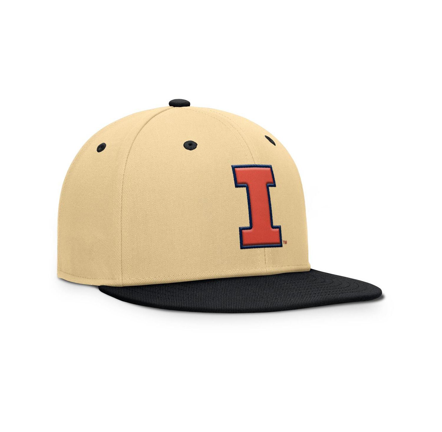 Men's Gold/Black Illinois Fighting Illini Balance Fitted Hat