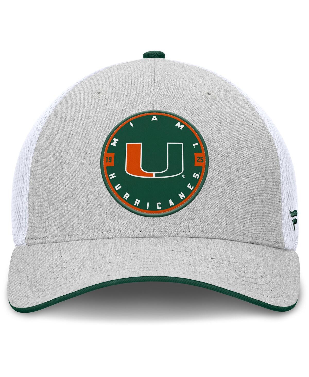 Fanatics Men's Heather Gray Miami Hurricanes Trigger Flex Hat In Gray