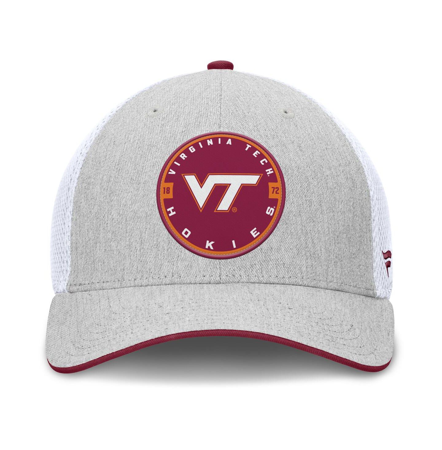 Мужская кепка Fanatics Heather Gray Virginia Tech Hokies Trigger Flex Hat — фото 3