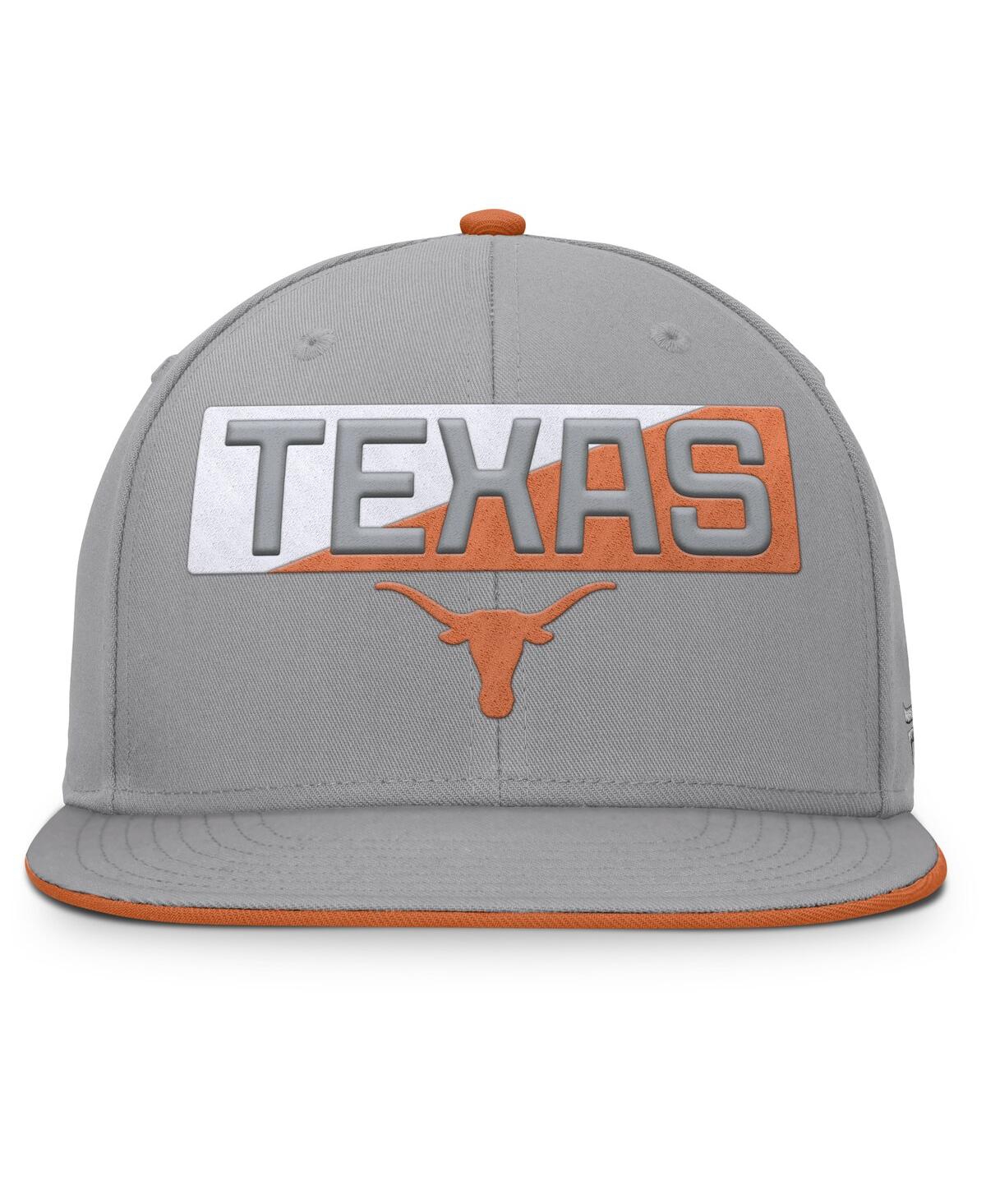 Fanatics Men's Gray Texas Longhorns Duo Snapback Hat In Gray