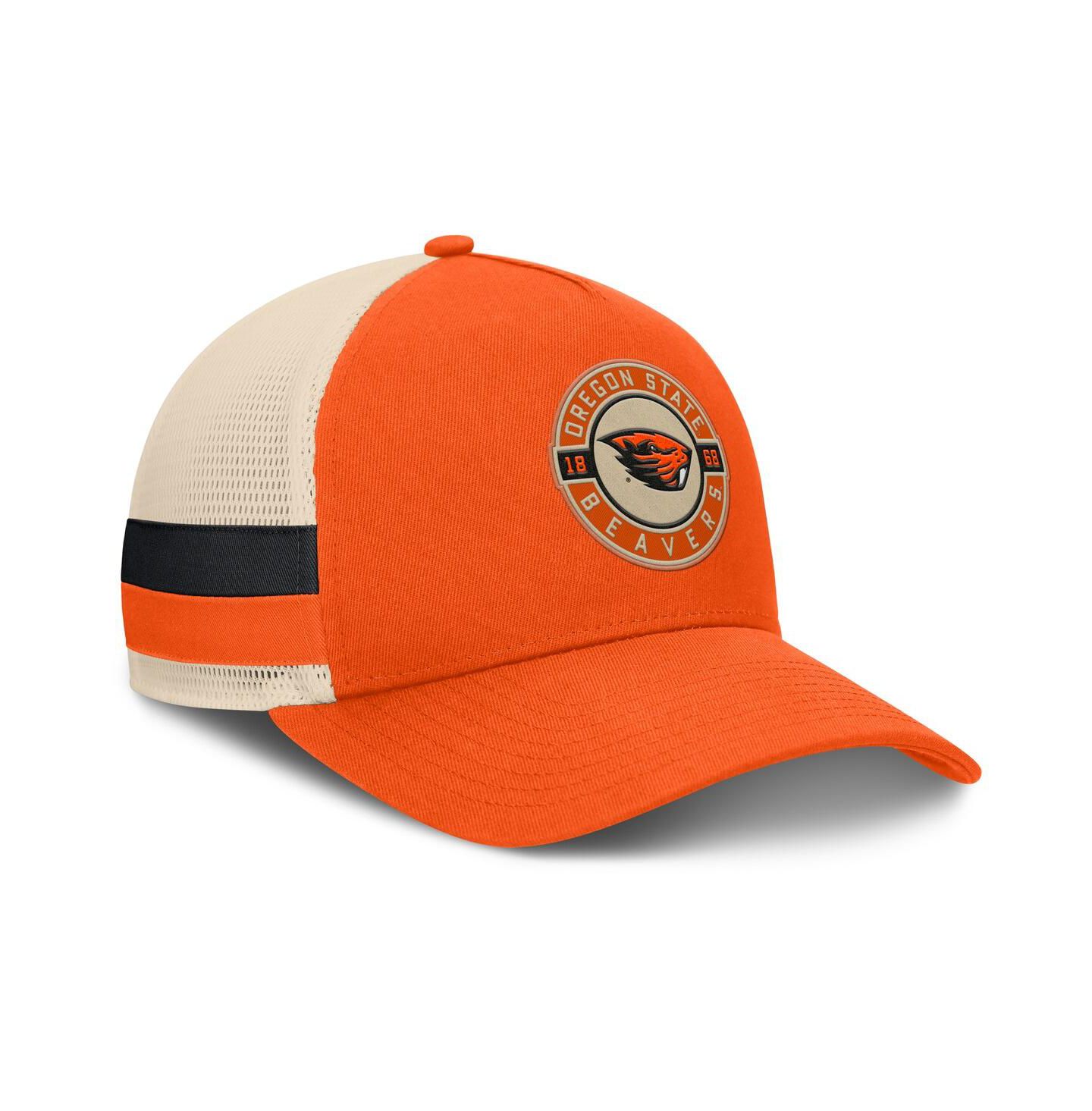 Мужская кепка Fanatics Orange/Cream Oregon State Beavers Prestige Trucker Adjustable Hat — фото 3