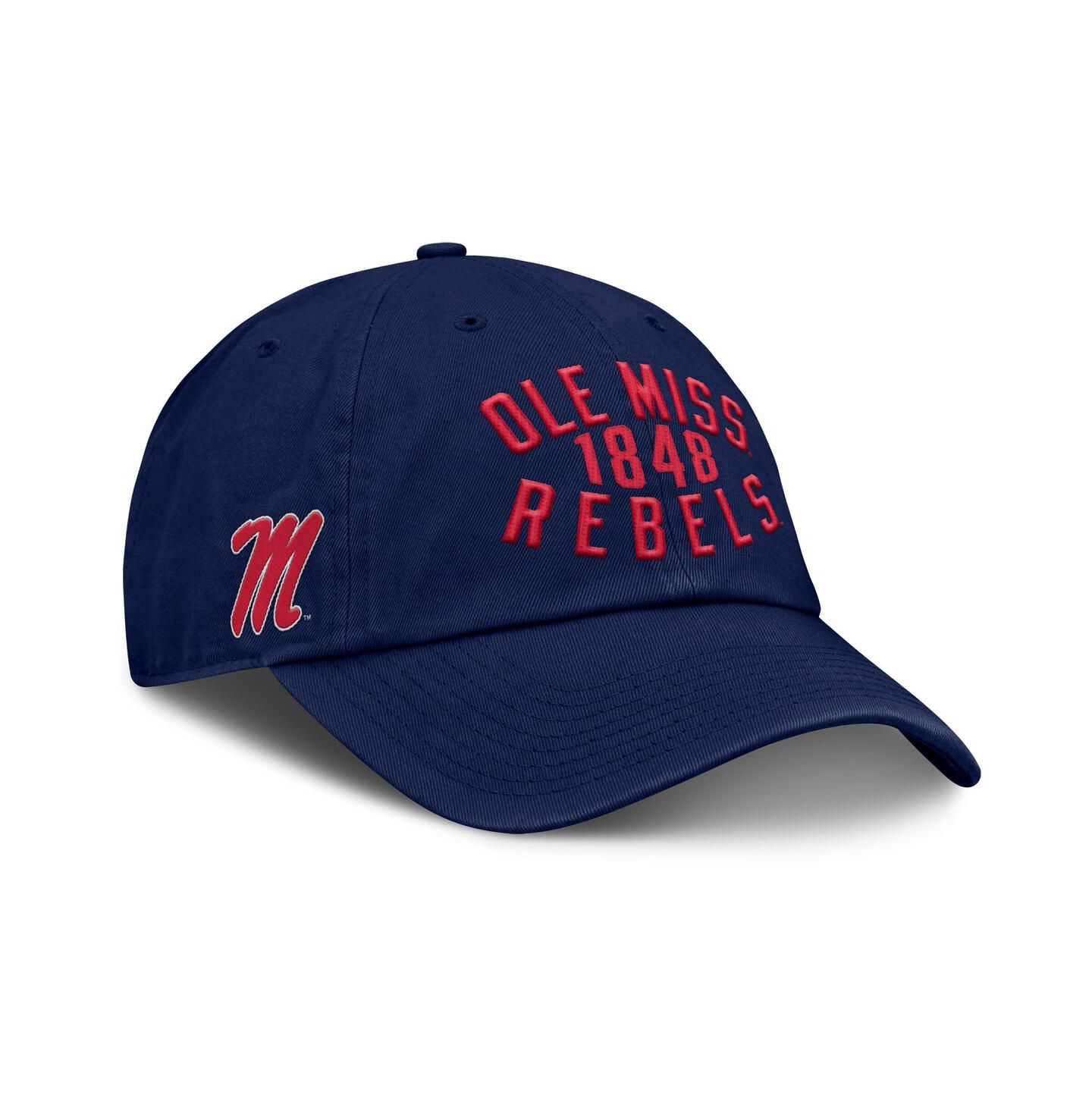 Мужская кепка Fanatics Navy Ole Miss Rebels Archer Adjustable Hat — фото 1