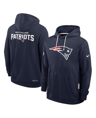 Nike - Men's Navy New England Patriots Sideline Initial Home Performance Pullover Hoodie