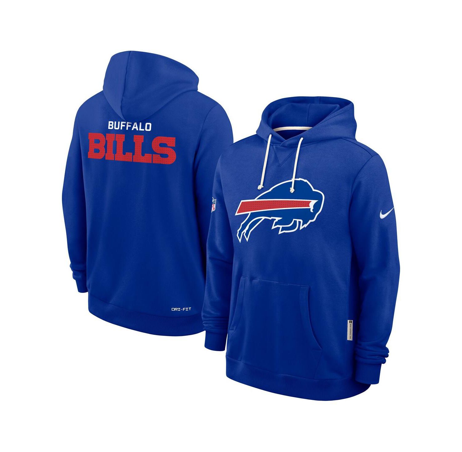 Men's Royal Buffalo Bills Sideline Initial Home Performance Pullover Hoodie