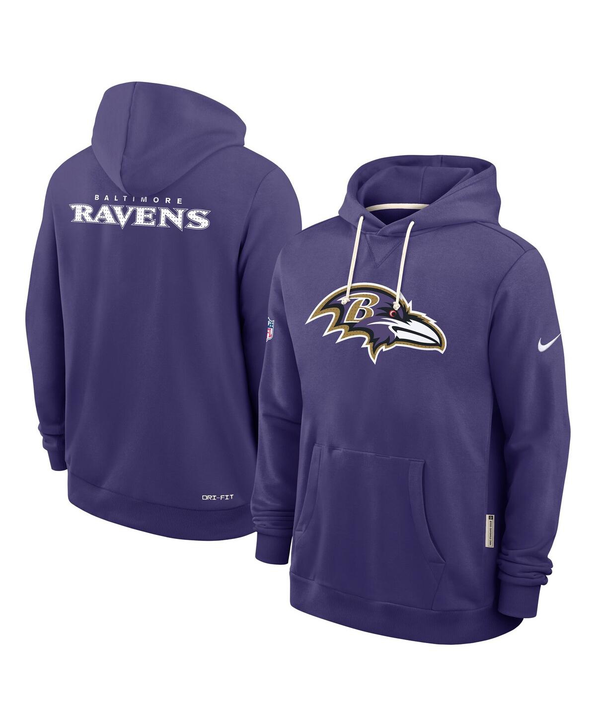 Nike Baltimore Ravens Initial Home Sideline  Men's Dri-fit Nfl Pullover Hoodie In Purple