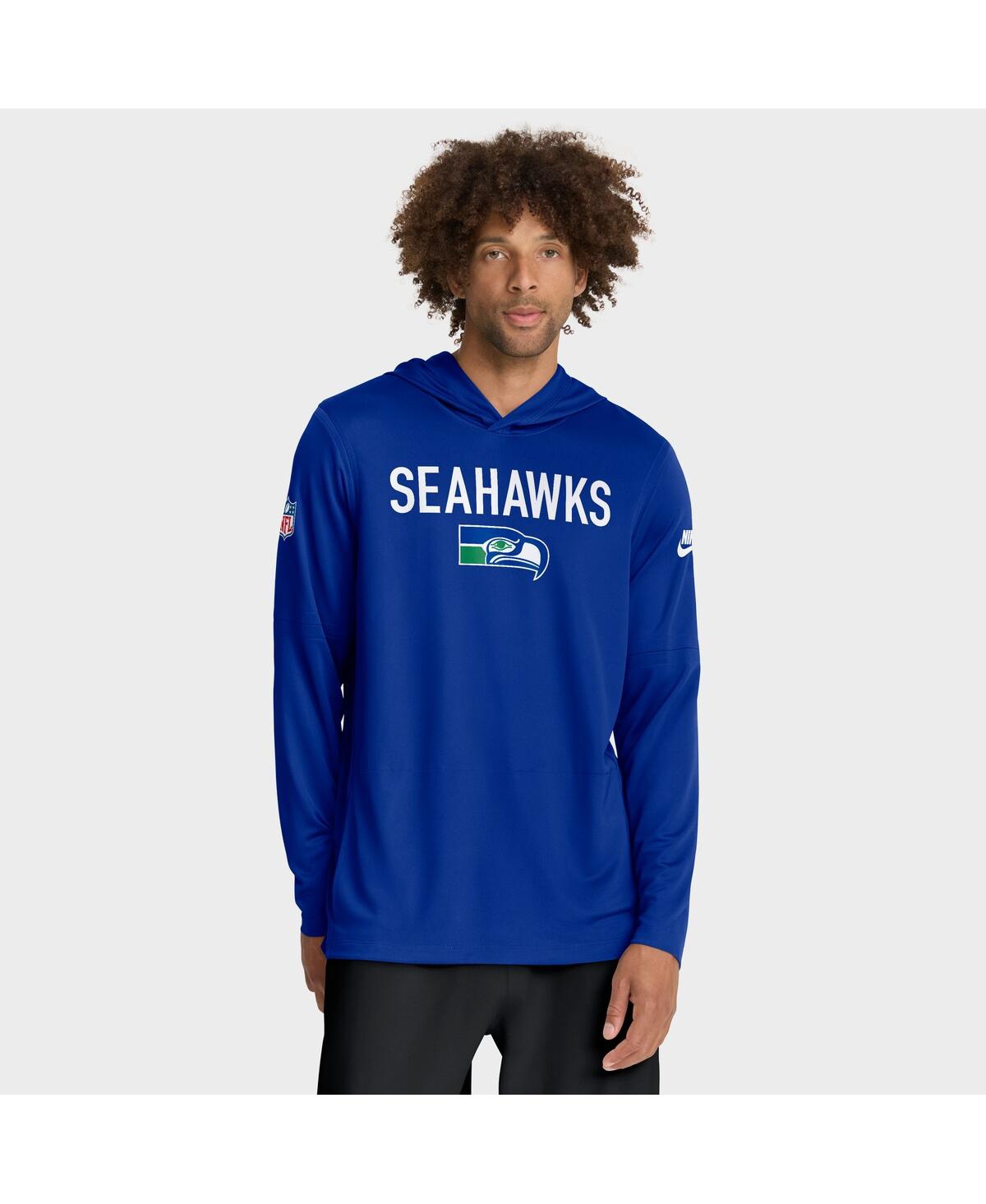 Nike Royal Seattle Seahawks Alt Pack Pass Accuracy Performance Long Sleeve Hoodie T-shirt In Blue
