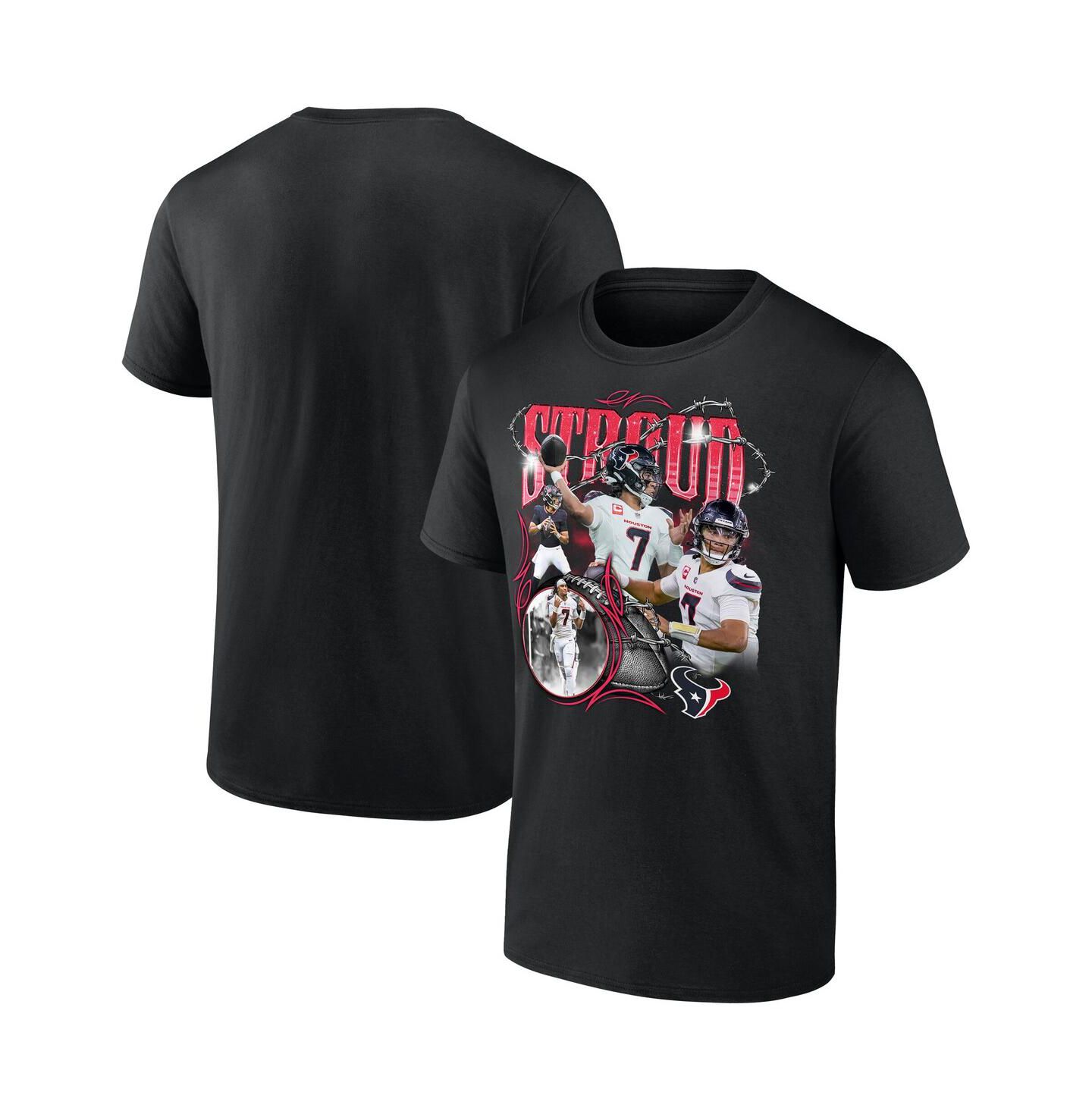 Мужская футболка Fanatics C.J. Stroud Black Houston Texans Notorious Player Graphic — фото 1