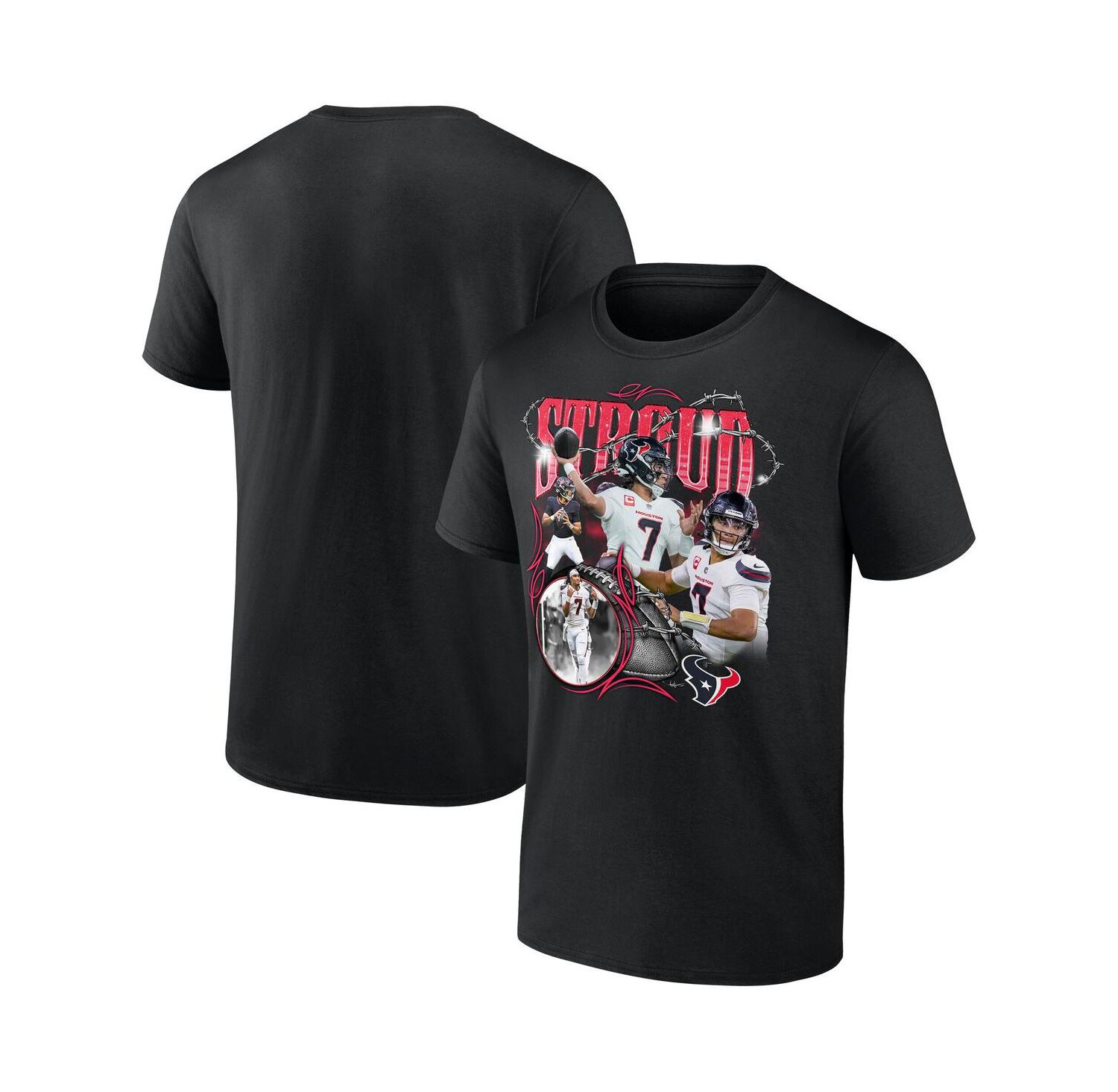 Men's C.J. Stroud Black Houston Texans Notorious Player Graphic T-Shirt